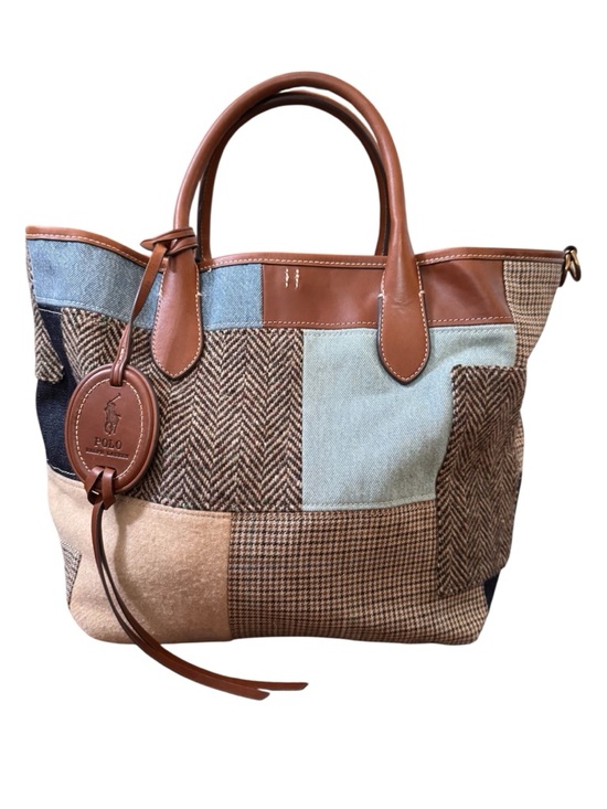 RALPH LAUREN Polo tweed and leather tote, one size, NWOT - Picture 3 of 16